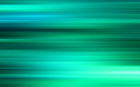 Horizontal verwischte Streifen in Türkis, Cyan und Grün, dicht und ohne erkennbares Motiv.