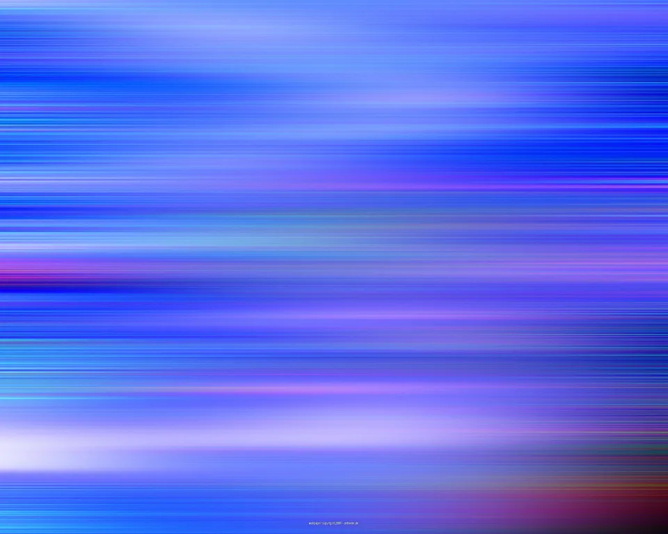 Abstrakte horizontale Streifen in Blau und Violett, unten links ein helles lila Lichtband.