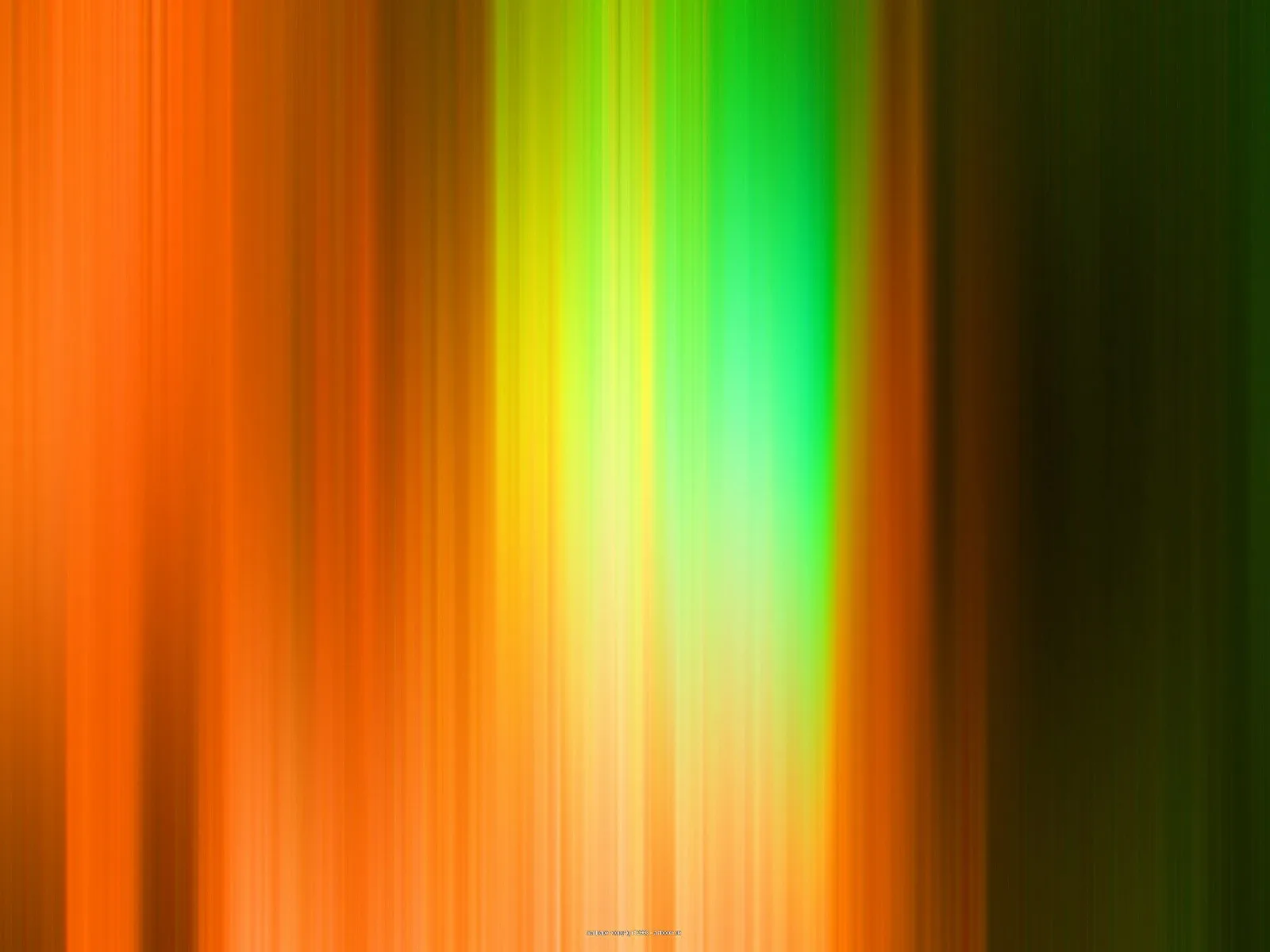 Abstrakte vertikale Streifen in Orange, Gelb und Grün, die nach rechts in dunkles Olivgrün übergehen.