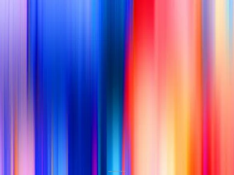 Vertikal verwischte Streifen in Violett, Blau, Rot und Orange, die von links nach rechts ineinander übergehen.