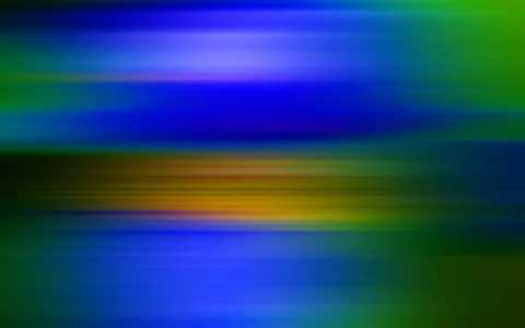 Verwischte horizontale Streifen in Blau, Grün, Violett und Gelb, die sich von links nach rechts ziehen.