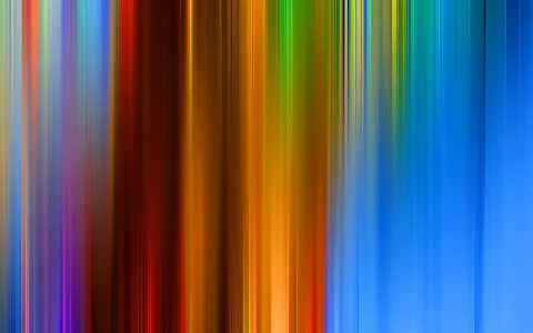 Abstrakte vertikale Streifen in Blau, Violett, Rot, Orange, Grün und Türkis, die von links nach rechts ineinander übergehen.