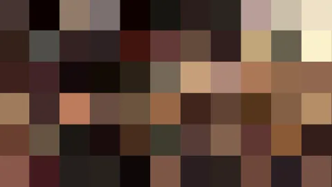 Raster aus quadratischen Farbflächen in Braun-, Beige- und Schwarztönen, von hellem Sand bis fast schwarz.