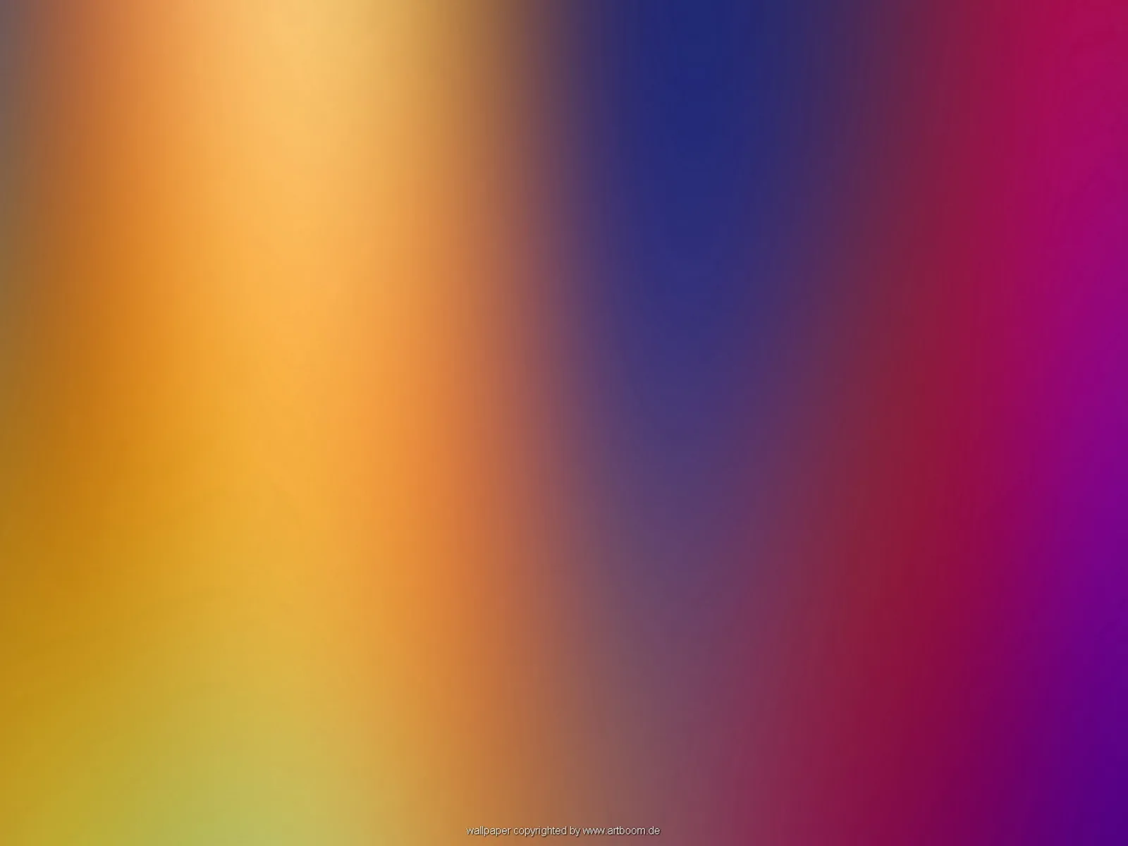 Unscharfer Farbverlauf: links warmes Orange und Gelb, in der Mitte ein dunkles Blau, rechts Magenta und Violett.