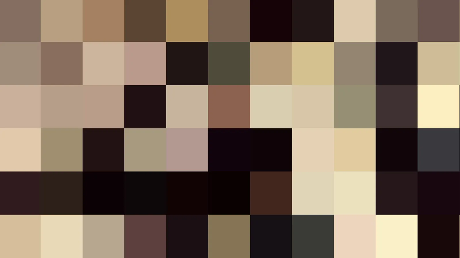 Raster aus kleinen Farbquadraten in Beige, Braun und Schwarz
