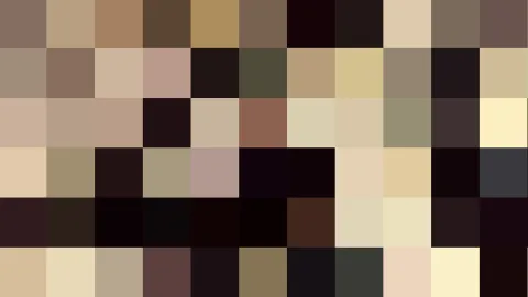 Raster aus kleinen Farbquadraten in Beige, Braun und Schwarz