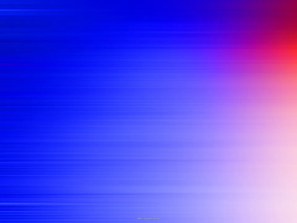 Horizontale blaue Streifen, die nach rechts in Violett und Rot übergehen, mit einem hellen Leuchten in der oberen rechten Ecke.