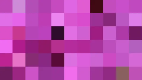 Mosaik aus quadratischen Pixeln in Violett, Magenta und Dunkelrot.
