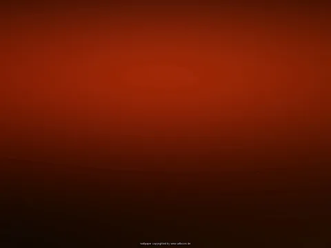 Weicher Farbverlauf von leuchtendem Rot in der Mitte zu fast schwarzem Braun an den Rändern, unten kleiner Schriftzug.