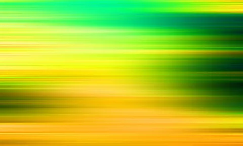 Horizontal verwischte Lichtstreifen in Grün, Gelb und Orange, die von oben nach unten ineinander übergehen.