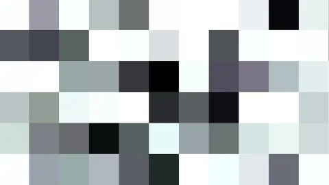 Rechteckiges Raster aus grauen, weißen und fast schwarzen Pixelblöcken, ohne erkennbares Motiv.