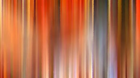 Vertikal verlaufende, verwischte Streifen in Orange, Rot, Beige, Braun und Graublau.