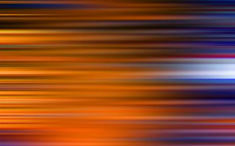 Abstrakte horizontale Streifen in Orange, Dunkelblau und Schwarz, rechts ein weißlicher Lichtfleck.