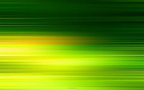 Abstrakte Fläche aus horizontalen, verwischten Linien, oben dunkelgrün, unten leuchtend gelb-grün mit hellen Streifen.