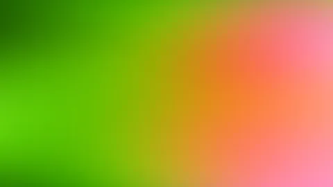 Unscharfer Farbverlauf von dunklem Grün links über Orange bis Rosa rechts.