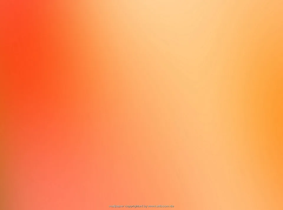 Weicher Farbverlauf von kräftigem Rotorange links oben zu hellem Pfirsich und Gelb rechts oben und unten.