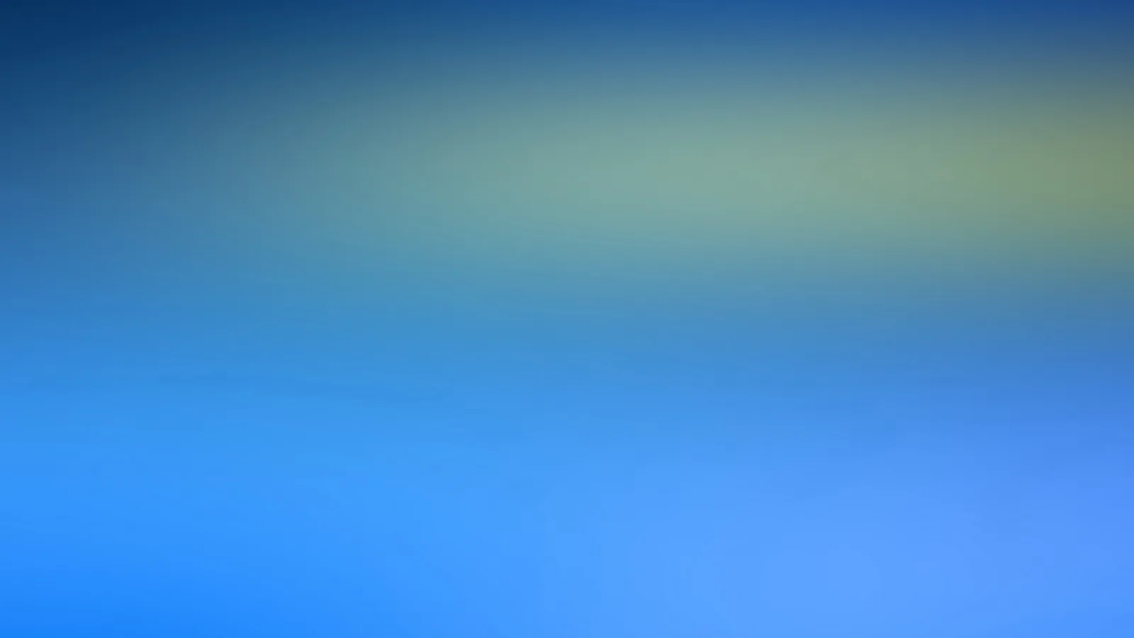 Weicher Farbverlauf von dunklem Blau oben links über helles Blau unten, oben rechts ein heller, gelblich-grüner Streifen.