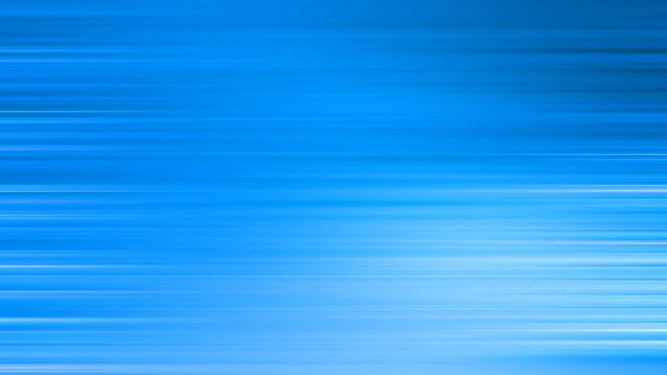Horizontale blaue Lichtstreifen mit weichen Übergängen von dunklem zu hellem Blau.
