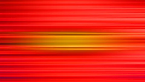 Abstrakte horizontale Streifen in Rot mit einem gelb-orangen Lichtband in der Bildmitte, unscharf verlaufend.