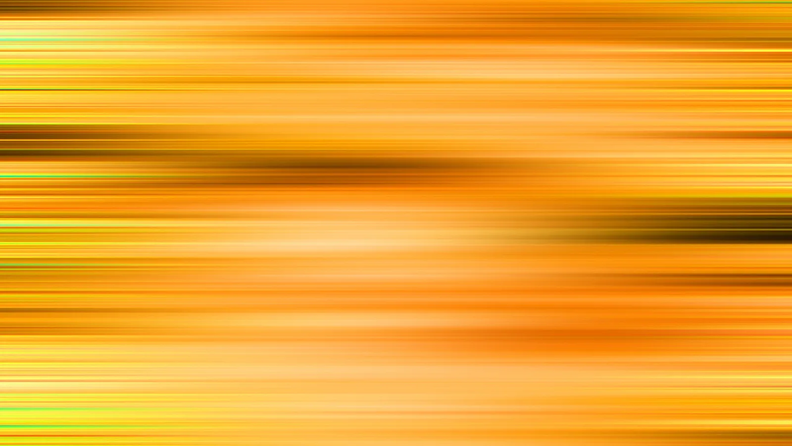 Horizontale, verschwommene Streifen in Orange, Gelb und Braun mit vereinzelten grünen Lichtlinien