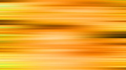 Horizontale, verschwommene Streifen in Orange, Gelb und Braun mit vereinzelten grünen Lichtlinien