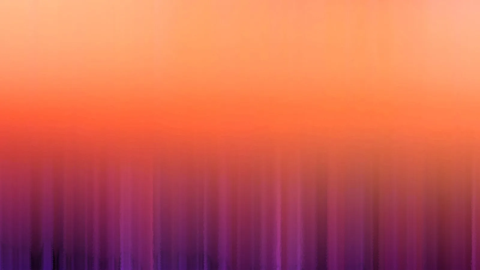 Abstrakter Farbverlauf von Orange oben zu Violett unten, durchzogen von senkrecht verwischten Streifen.