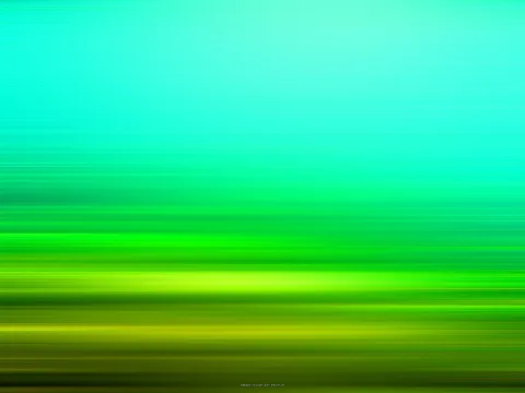 Horizontal verwischte Linien in Türkis oben und Grün bis Olivgrün unten, mit einem hellen gelbgrünen Streifen in der unteren Hälfte.