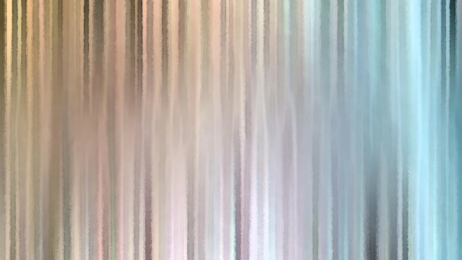 Abstraktes Muster aus vertikalen, weich verschwimmenden Streifen in Beige, Rosa, Grau und Blaugrün.