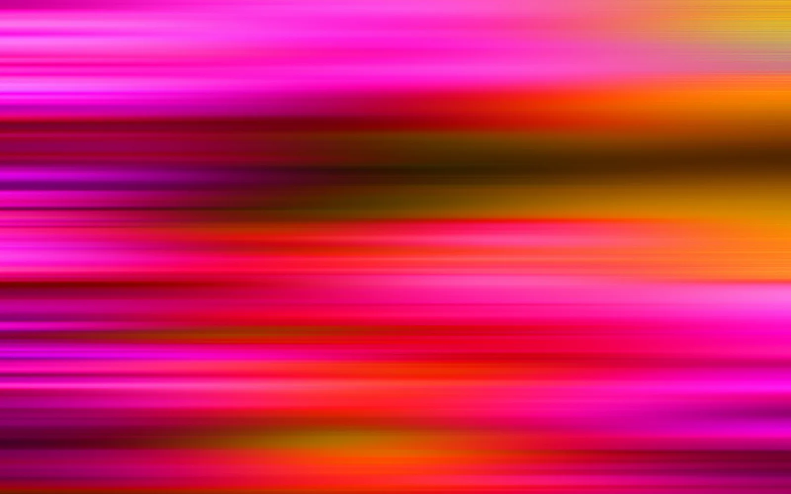 Horizontale, verwischte Streifen in Magenta, Rosa, Rot und Orange, dazwischen dunkle Olivtöne.
