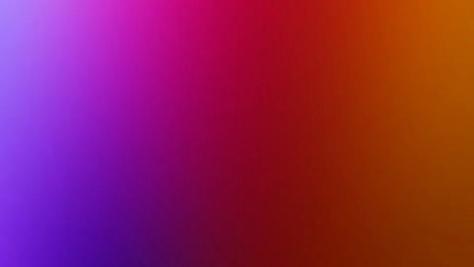 Weicher Farbverlauf von Violett links oben über Magenta und Rot bis zu Orange rechts oben, unten dunkler werdend.