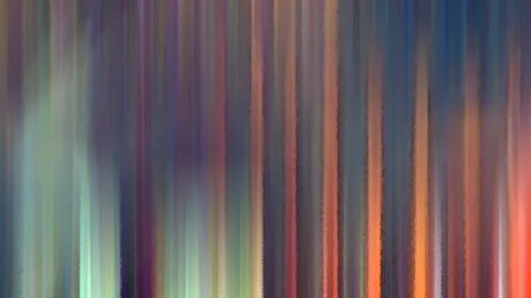Abstraktes Bild aus senkrechten, weich verlaufenden Farbstreifen in Grün, Blau, Violett und Orange