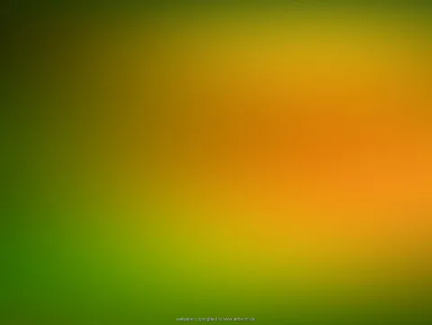 Unscharfer Farbverlauf von dunklem Grün links unten über Gelb bis zu leuchtendem Orange rechts oben, an den Rändern abgedunkelt.