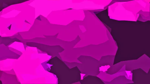 Abstrakte Komposition aus magentafarbenen und violetten Flächen mit scharfen, kantigen Formen; rechts ein dunkler, ruhiger Bereich.