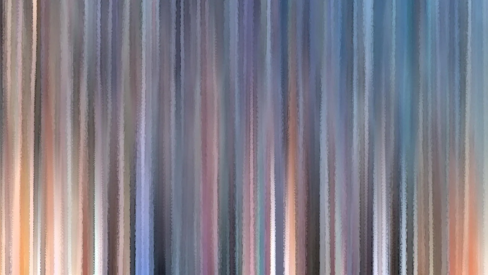 Abstrakte senkrechte Streifen in Blau, Violett, Rosa und Orange, weich verwischt.