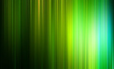 Vertikale grüne Lichtstreifen, rechts heller und türkis schimmernd, links in dunklem Grün auslaufend.