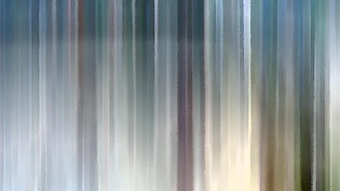 Abstrakte vertikale Streifen in Blau-, Grau- und Grüntönen, nach rechts unten hin heller werdend mit einem cremefarbenen Lichtschimmer.