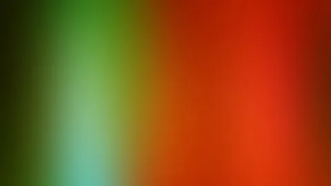 Weicher Farbverlauf von dunklem Grün über Türkis bis zu leuchtendem Rot und Orange, von links nach rechts.