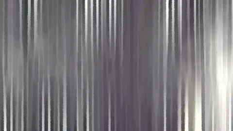 Abstraktes Muster aus vertikalen grauen und weißen Streifen mit malerischer, leicht verwischter Textur, rechts heller.