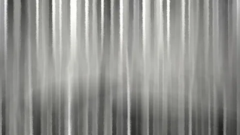 Abstraktes Bild aus vertikalen, grauen Schlieren mit hellen weißen Linien.