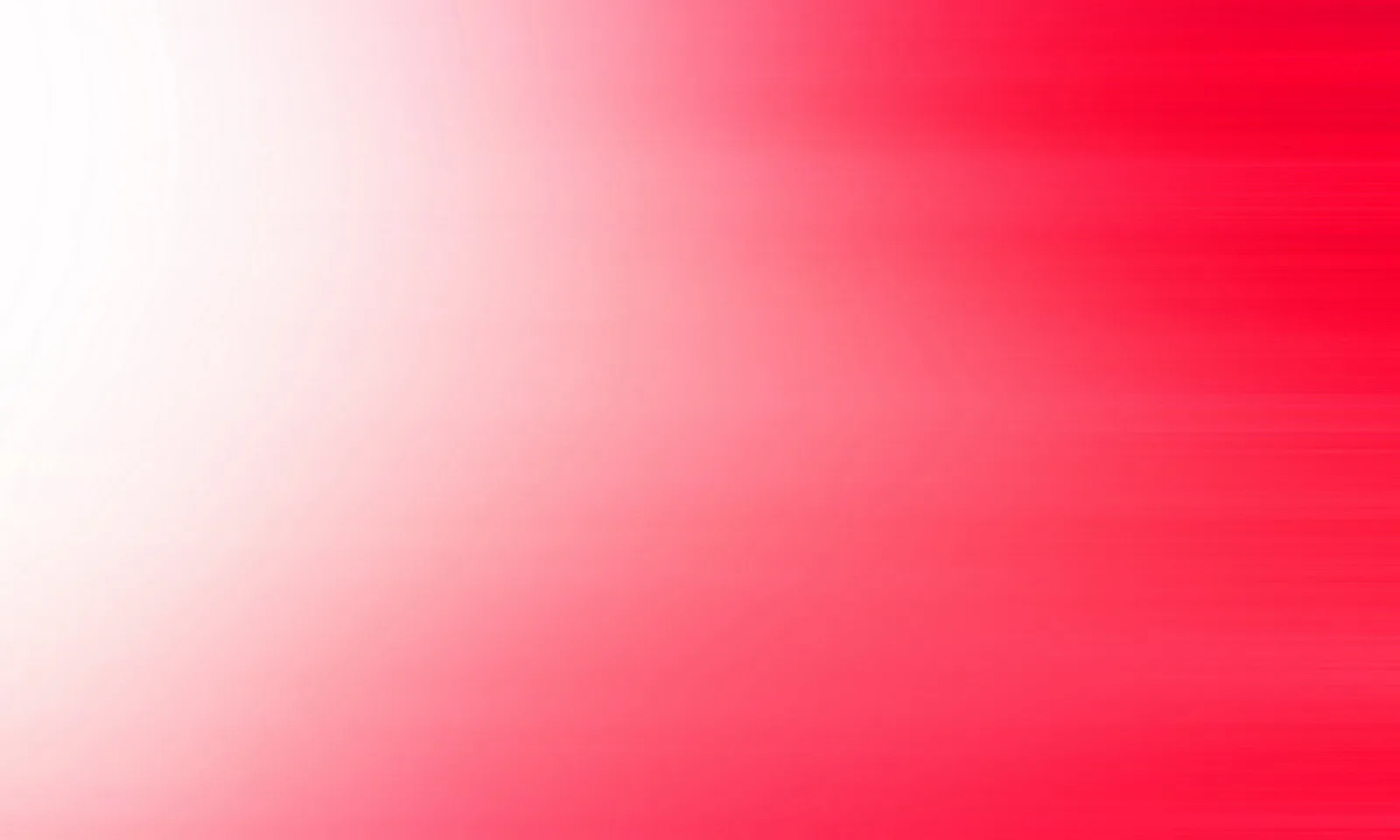 Horizontaler Farbverlauf von Weiß links über Rosa zu kräftigem Rot rechts, mit feinen horizontalen Streifen im roten Bereich.