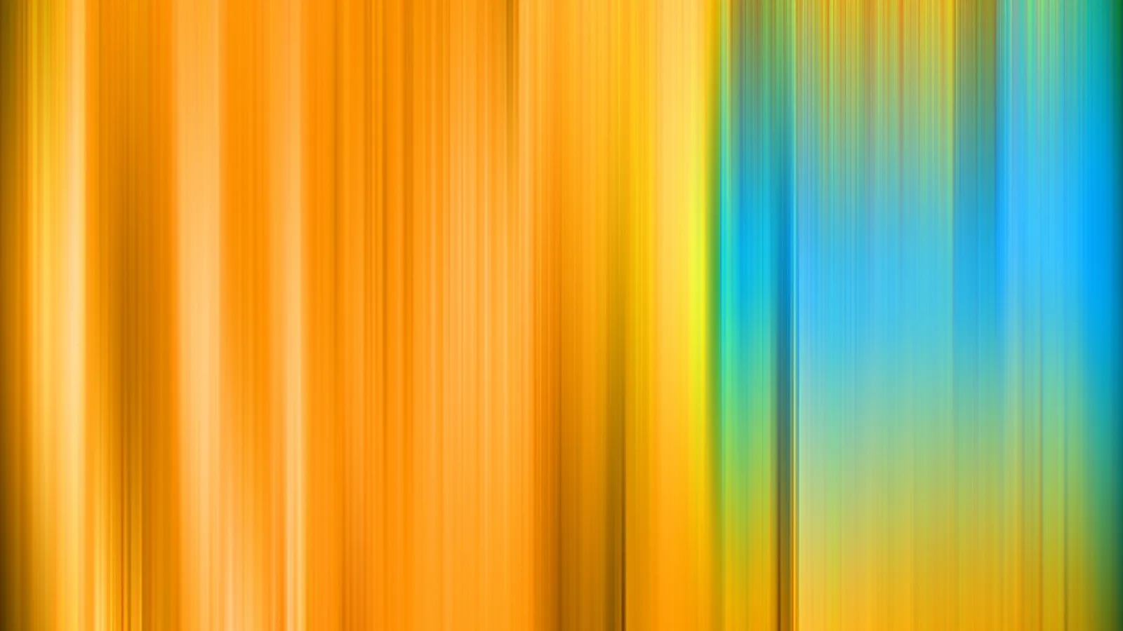 Abstrakte vertikale Streifen in Orange, Gelb und Blau, die von links nach rechts ineinander übergehen und an Bewegungsunschärfe erinnern.