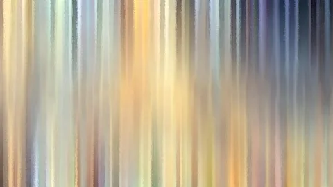 Abstraktes Bild aus senkrechten, weich verlaufenden Streifen in Gelb, Beige, Grau und Blau mit leichter malerischer Textur.