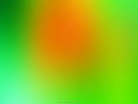Weichgezeichneter Farbverlauf von dunklem Grün links über Orange in der Bildmitte bis zu hellem Gelbgrün rechts, am unteren Rand ein kleiner Copyright-Hinweis.