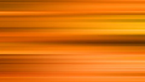 Abstrakte Fläche aus horizontalen, verschwommenen Streifen in Orange, Gelb und Braun