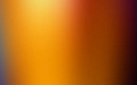 Weicher Farbverlauf von hellem Gelb oben links über Orange bis zu dunklem Rot und Violett am rechten Rand, am linken Rand schwach bläulich.