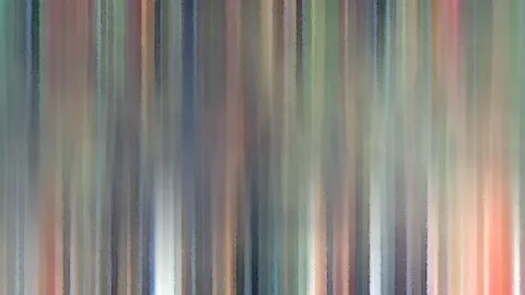 Abstrakte vertikale Streifen in Pastellfarben, Grün, Rosa und Grau, unten in der Mitte ein helles weißes Licht