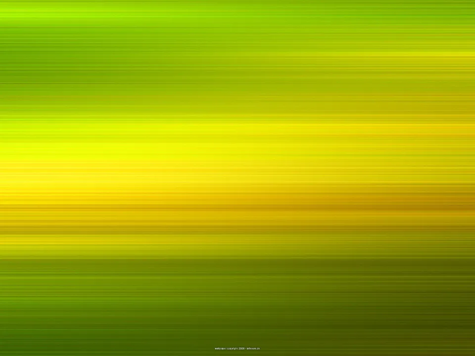 Abstrakte horizontale Streifen in Grün und Gelb, die von dunklem Grün am unteren Rand zu leuchtendem Gelb in der Bildmitte übergehen.