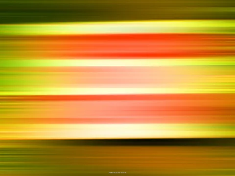 Abstrakte horizontale Streifen in Orange, Gelb, Grün und Dunkelbraun mit weichen Bewegungsunschärfe-Übergängen.