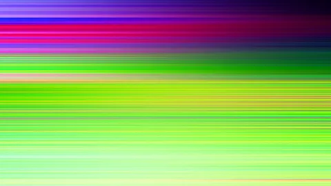 Horizontal verwischte Streifen in Magenta, Violett, Grün und Gelb, die von oben dunkel in helle Töne übergehen.