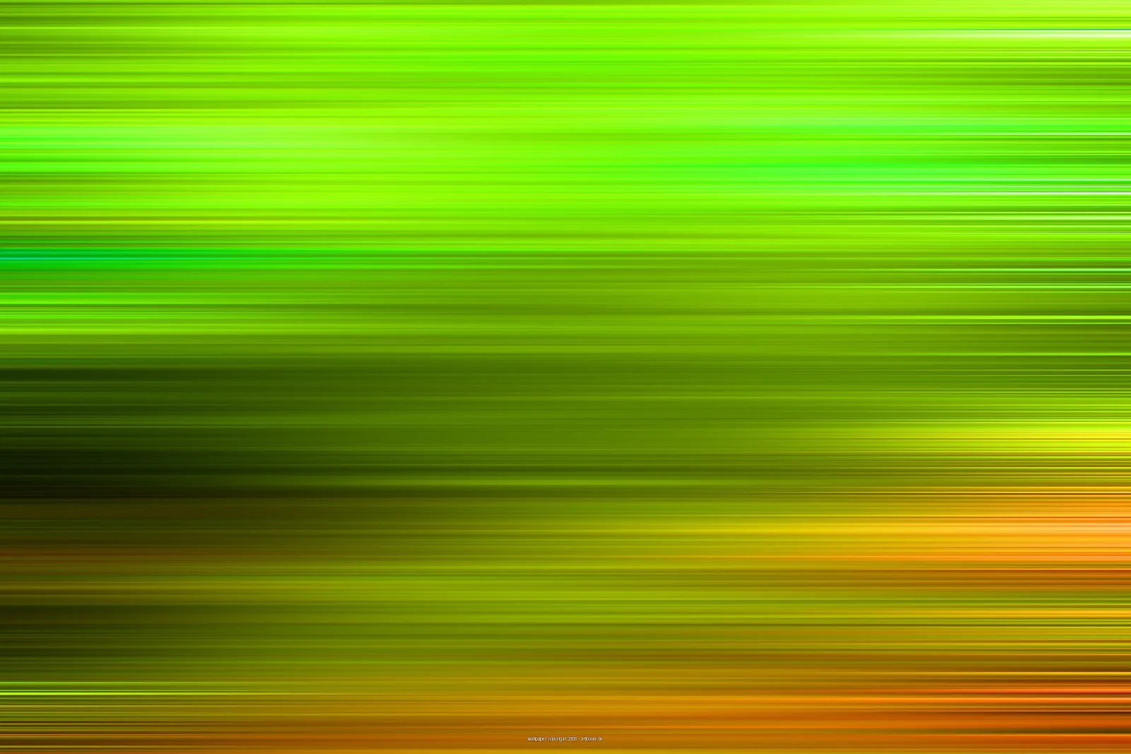 Horizontal verwischte Streifen in Grün, Gelb und Orange, die von oben nach unten ineinander übergehen.